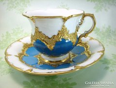 Csodálatos meisseni  teáscsésze alátéttel 1860