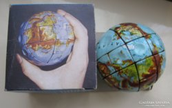 Lemezárugyár globe/földgömb logikai játék+doboza 1990!      