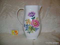 Virágos Alföldi porcelán kancsó