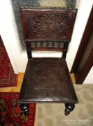 Sérülésmentes bőr borítású antik szék Eladó