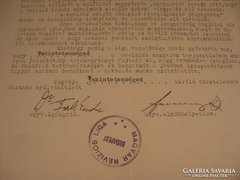 Magyar Reviziós Liga levél  1929
