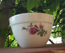 Rózsás kínai porcelán kaspó tál (3)