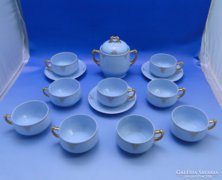0B959 Antik ELBOGEN AZUR porcelán teás készlet