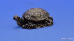 0C334 Aranyozott műgyanta szerencsehozó teknős
