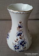 Zsolnay porcelán váza GYÖNYÖRŰ egyedi, búzavirág