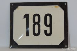 "189" házszám zománc tábla 1 db