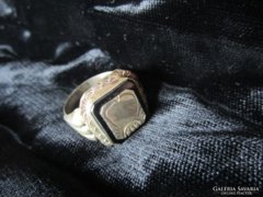 ANTIK Ezüst címeres pecsét jelzett gyűrű férfi M: 21 ékszer