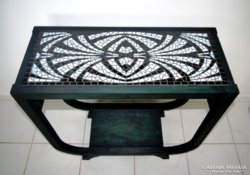 Art deco mozaik design konzolasztal, asztal
