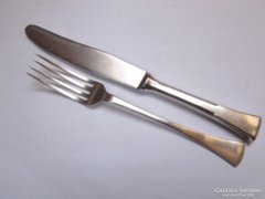 "Normál" méretű ezüst villa és kés szett,PV.