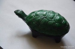 Zöld üveg teknősbéka szelence