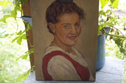 Portré, fa lapra festve, 1920, Ausztria