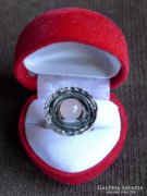 Perli német modernista 800 ezüst gyűrű