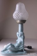 Asztali lámpa,kerámia női figurás lámpa, szobor lámpa