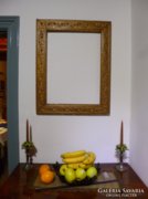 Díszes antik képkeret, vagy tükörkeret 46,5 x 62 cm