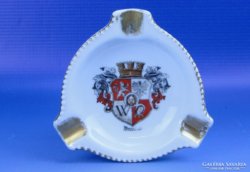 0D695 Régi német porcelán hamutál BRESLAU