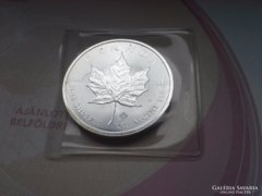 Canada juhar levél 1 uncia színezüst