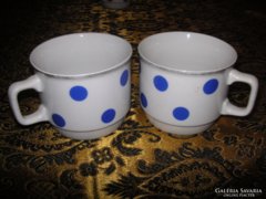 Zsolnay, blue spotted. Tea mugs