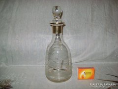 Szarvasos-erdős régi üveg karaffa