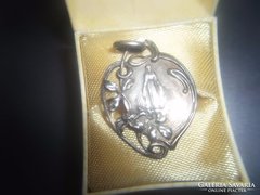 Szecessziós antik francia Madonna medál