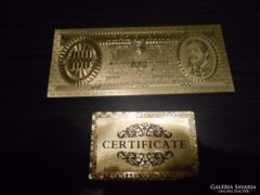 1947 100 forint aranyozott bankjegy utánzat!