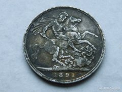 Ap 123 - 1891 Viktória Királynő Ezüst 1 korona /crown/