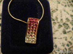 Silver necklace with swarovski crystals