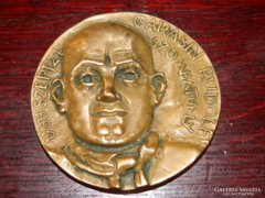 Rudolf Garasin memorial medal - plaque - 24 September 1988 Szely