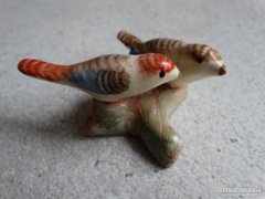 Kerámia madárpár miniatűr kézzel festve