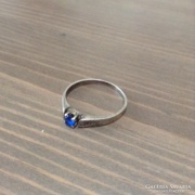 Kék zafír köves antik ezüst gyűrű