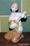 Porcelán zenész figura