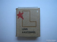 Minikönyv. Lenin a kultúráról.
