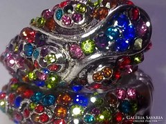 Egzotikus hatalmas morganit  drágaköves indiai ezüst gyűrű