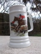 Beer krigli beer mug horse and rider