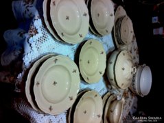 Antik 5 személyes porcelán étkészlet Tielsch Altwasser 