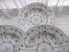 Szalmavirágos porcelán mélytányérok, 6 db