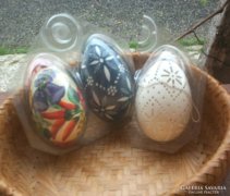 Húsvét, 3 db liba tojás kosárban, ajándék