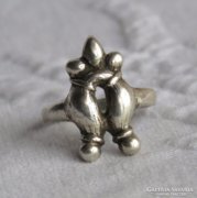 Különleges fazonú, régi szép ezüst gyűrű