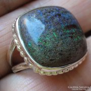 925 ezüst gyűrű 18,9/59,3 HU, mátrix opállal (Andamooka)