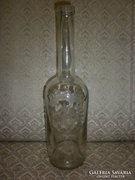 régi nagyméretű braun likör üveg palack