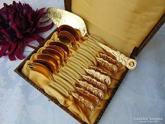 Aranyozott desszertes készlet - 2 doboz
