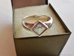 Csodás art deco akvamarinköves ezüst gyűrű