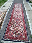 Gyönyörű Tebriz kézi csomózású gyapjú futó szőnyeg 330x72