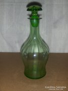 Antik zöld üveg kiöntő dugóval (fp)