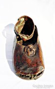 Bronz réz cipőcske, eredetileg ócska állapotú