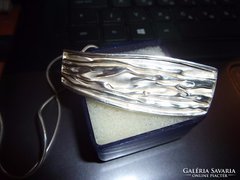 Crumpled silver pendant