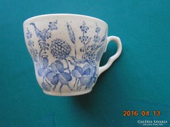 Mezei virágos kék-fehér angol csésze