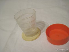 Retro összecsukható műanyag pohár harmonika pohár