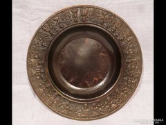 1644 Iparművészeti fém tányér
