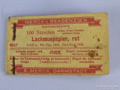 0F204 Antik MERCK'S indikátor lakmuszpapír 1930