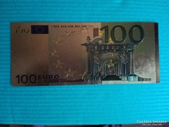 24 karátos arany bevonatú 100 EURO